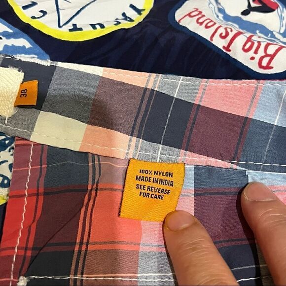 38 TAILOR VINTAGE HYBRID SWIM SHORTS NWT - Picture 4 of 5